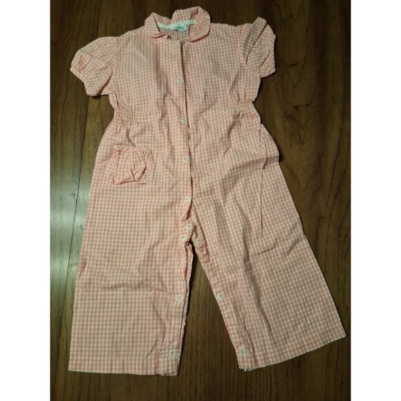 Baby Togs | One Pieces | Vintage 8s Baby Youngfair Togs Pink Gingham ...